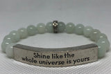 IamTra Quote Stack, Shine Like the Whole Universe Is Yours, Rumi, Blue Picasso