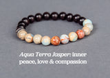 IamTra Stone Stack, Aqua Terra Jasper: inner peace, love & compassion