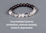 IamTra Stone Stack, Tourmalated Quartz: protection, reduces anxiety, stress & depression