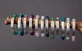 IamTra Quote Stack, Latin: Nothing is heavy to those who have wings, Aqua Terra Agate